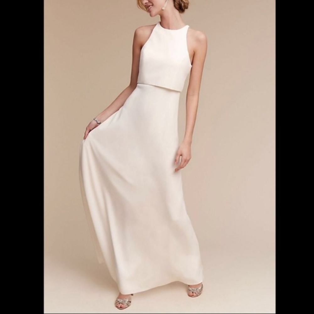 Jill Jill Stuart Iva Crepe Maxi 6 NWT Ivory